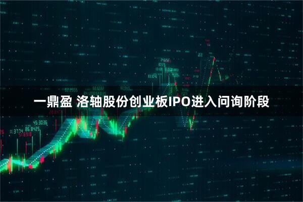 一鼎盈 洛轴股份创业板IPO进入问询阶段